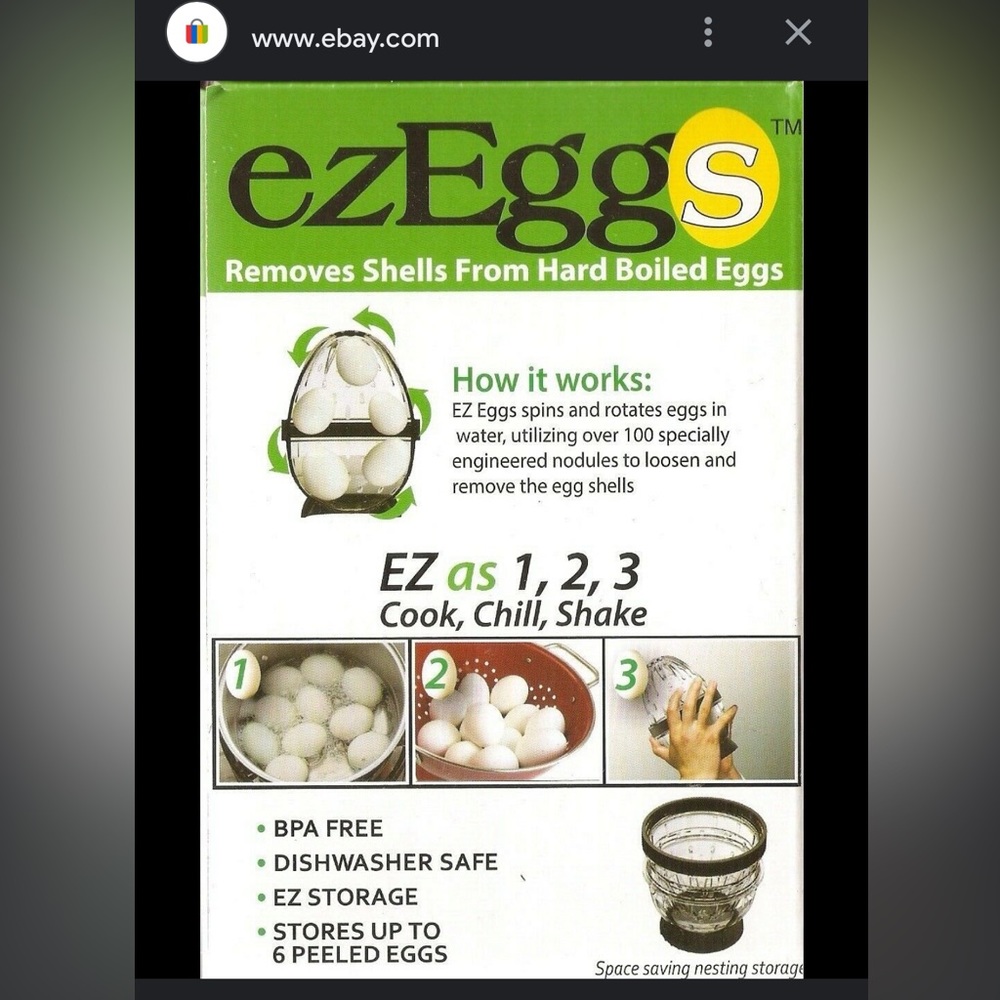 Kitchen gadgets Hard Boiled Egg Peeler 3 Egg Peeler  EZ‎ EGGS